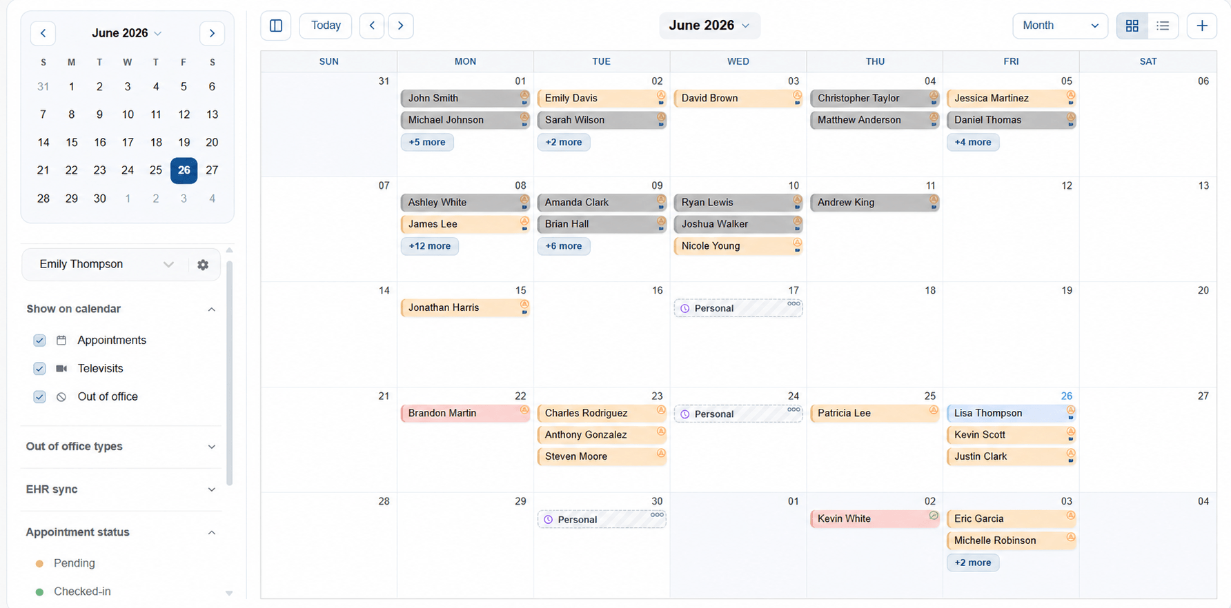 Calendar and form integration
