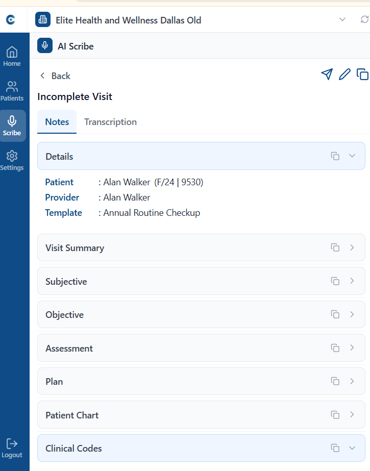 CAREpitome Scribe Chrome extension
